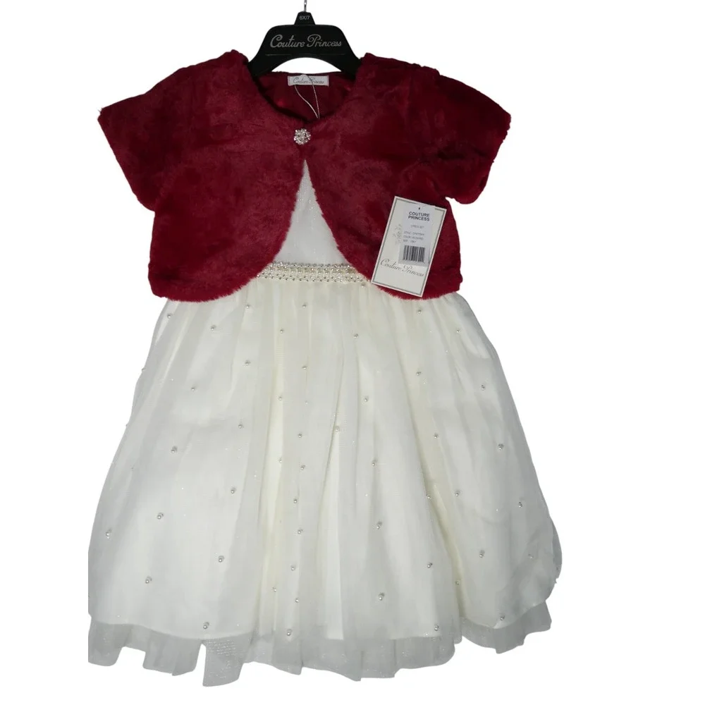 Couture Princess 2 PC Set Girls Size 6X/7 Model CP47776FR –‎ Dress & Overlay